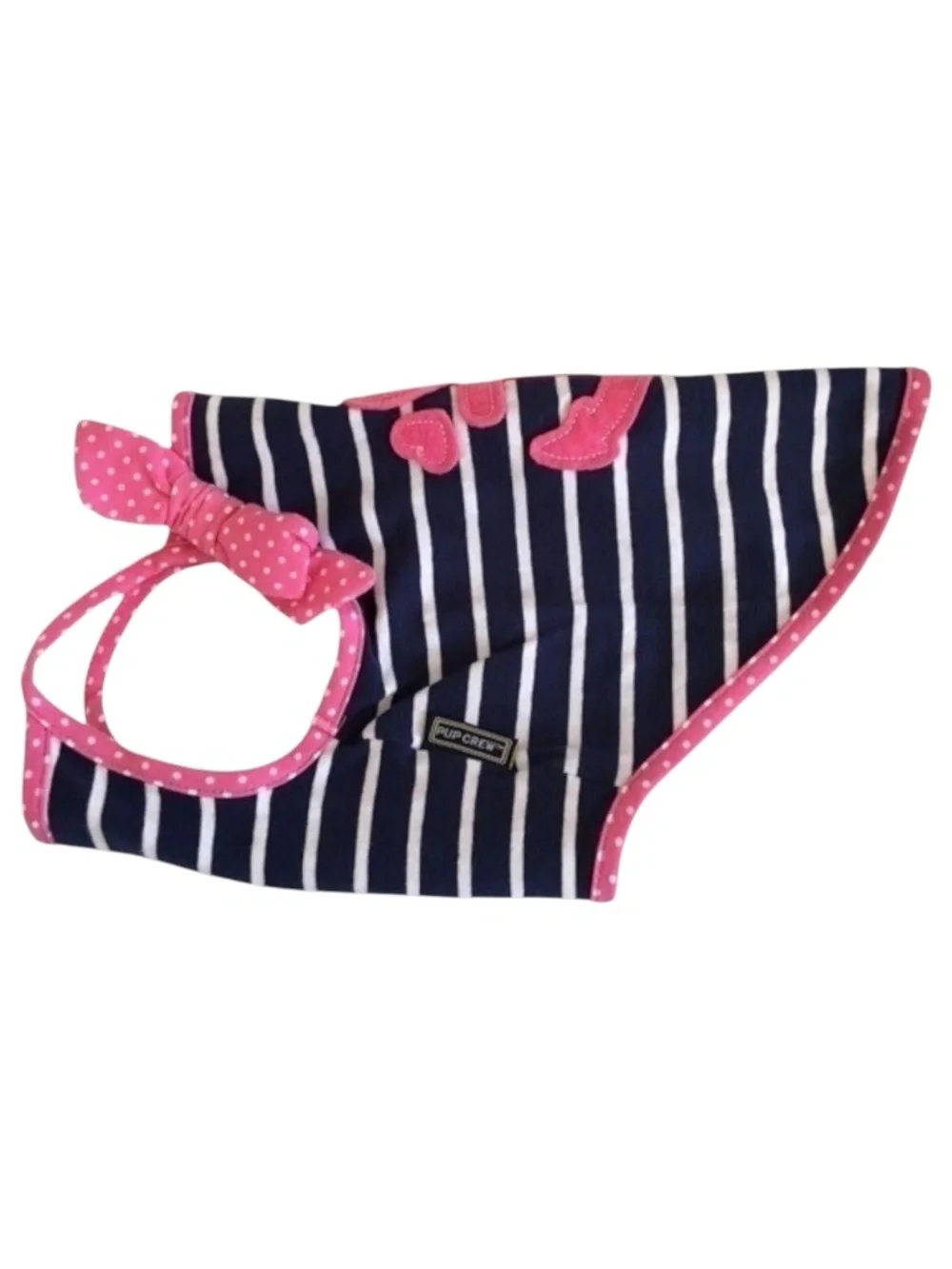 Pup Crew Petco Navy Striped Anchor Dog Shirt Size S